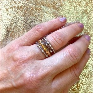 Gorgeous Stella Dot mixed metal stacking rings
